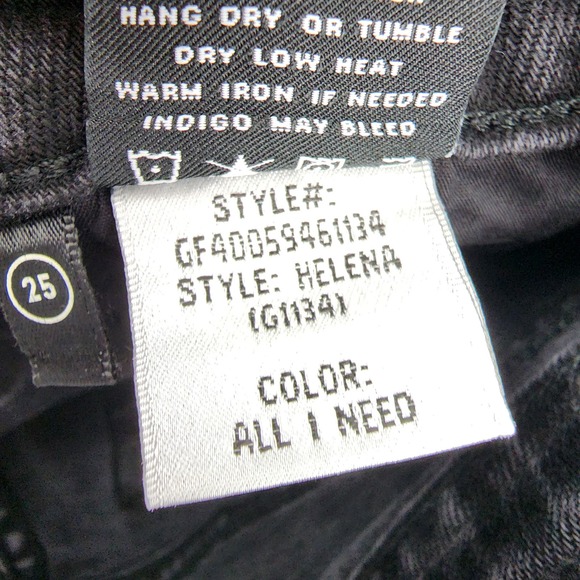 GRLFRND Button Fly Raw Hem Straight Leg Helena Jeans in All I Need Sz 25 - Picture 6 of 7